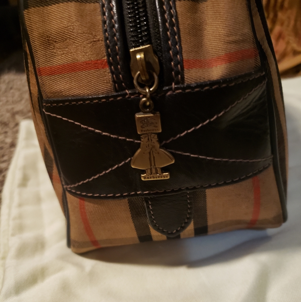 BURBERRY RARE Authentic Vintage Nova Check Limited Edition Boston Bag - Picture 6 of 9